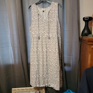 Patterned Sleeveless Dress